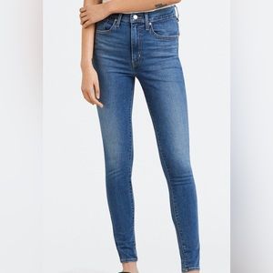 Levi’s dark denim Mike high super skinny jeans